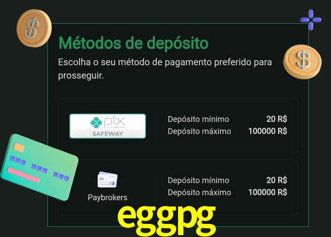 O cassino eggpg oferece uma grande variedade de métodos de pagamento
